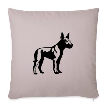 Bull Terrier Dog - Sofa pillowcase 17,3'' x 17,3'' (45 x 45 cm) - light taupe - Front
