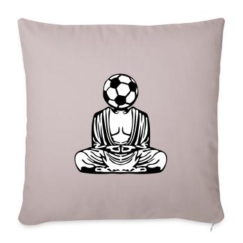 foot soccer bouddha boudha maitre zen - Housse de coussin décorative 45 x 45 cm - taupe clair - Devant