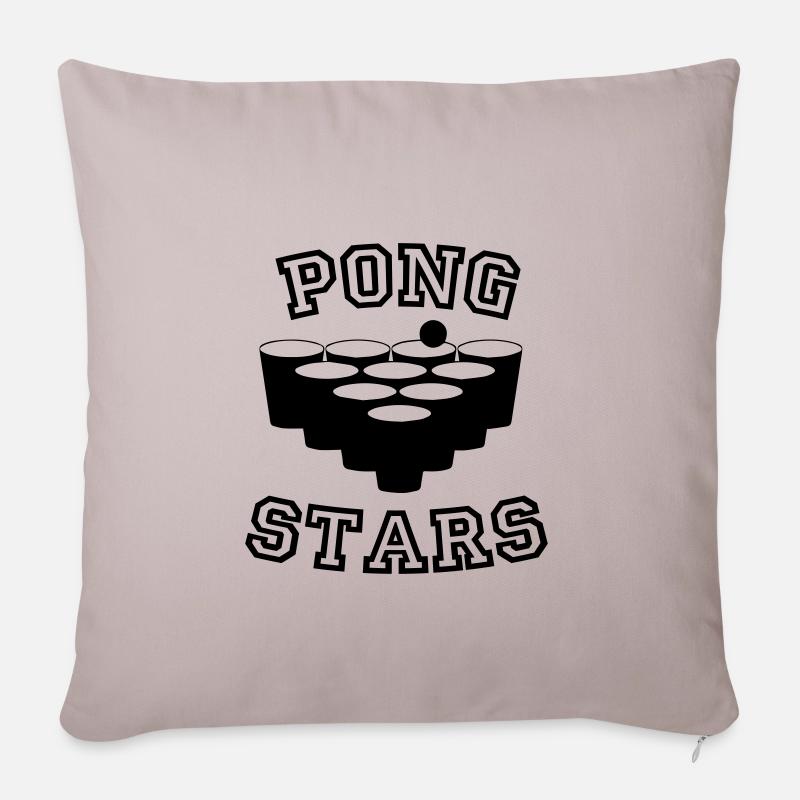 beerpong - Sofakissenbezug 45 x 45 cm - helles Taupe