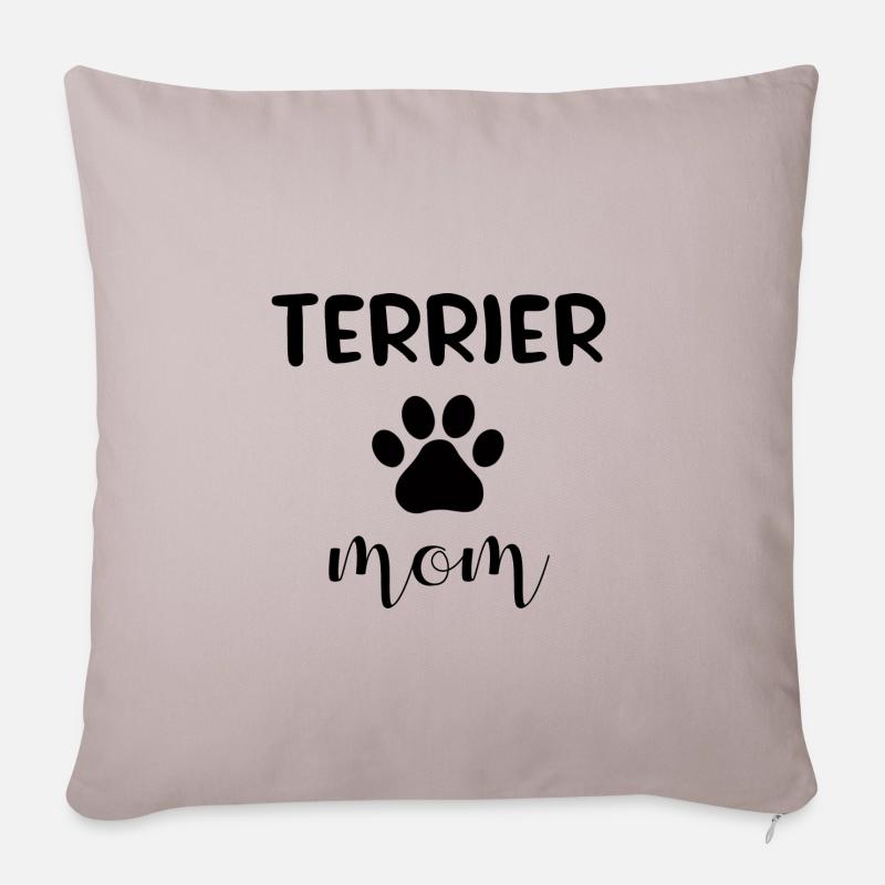 Terrier - Sofakissenbezug 45 x 45 cm - helles Taupe