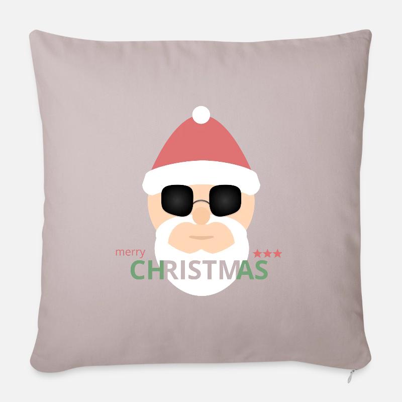 Merry Christmas - Sofakissenbezug 45 x 45 cm - helles Taupe