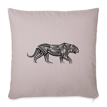 Leopard Tribal Tattoo - Sofa pillowcase 17,3'' x 17,3'' (45 x 45 cm) - light taupe - Front