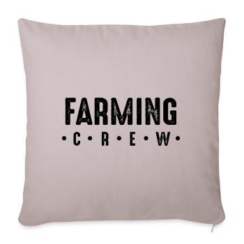 Équipage agricole - Housse de coussin décorative 45 x 45 cm - taupe clair - Devant