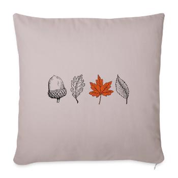 Forest foliage leaves autumn oak beech gift - Sofa pillowcase 17,3'' x 17,3'' (45 x 45 cm) - light taupe - Front