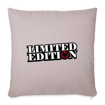 Dicton de cœur en édition limitée - Housse de coussin décorative 45 x 45 cm - taupe clair - Devant