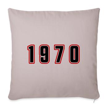 1970 Numéro de l’année - Housse de coussin décorative 45 x 45 cm - taupe clair - Devant