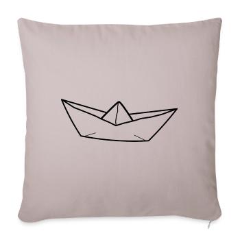 Papier - Bateau - Housse de coussin décorative 45 x 45 cm - taupe clair - Devant