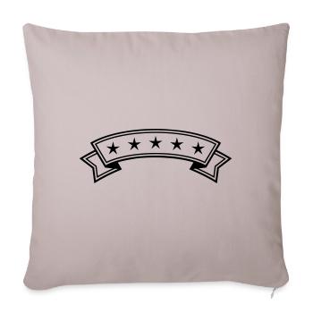 Star banderole line - Sofa pillowcase 17,3'' x 17,3'' (45 x 45 cm) - light taupe - Front
