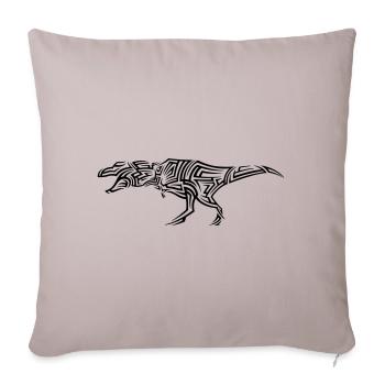 Dinosaur T-Rex Tribal Tattoo - Sofa pillowcase 17,3'' x 17,3'' (45 x 45 cm) - light taupe - Front