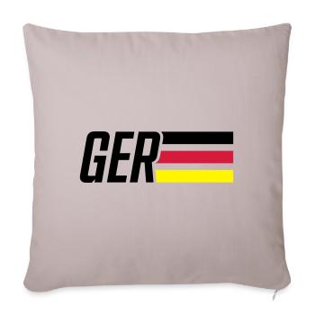 germany flagge deutschland team - Sofakissenbezug 45 x 45 cm - helles Taupe - Vorne