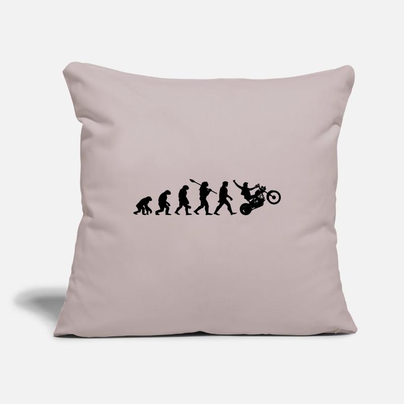 Motorcycle Biker Evolution Motorcyclists Sofa pillowcase 17,3'' x 17,3'' (45 x 45 cm)