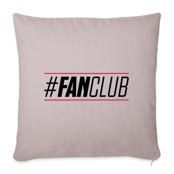 fan club hashtag - Sofa pillowcase 17,3'' x 17,3'' (45 x 45 cm) - light taupe - Front