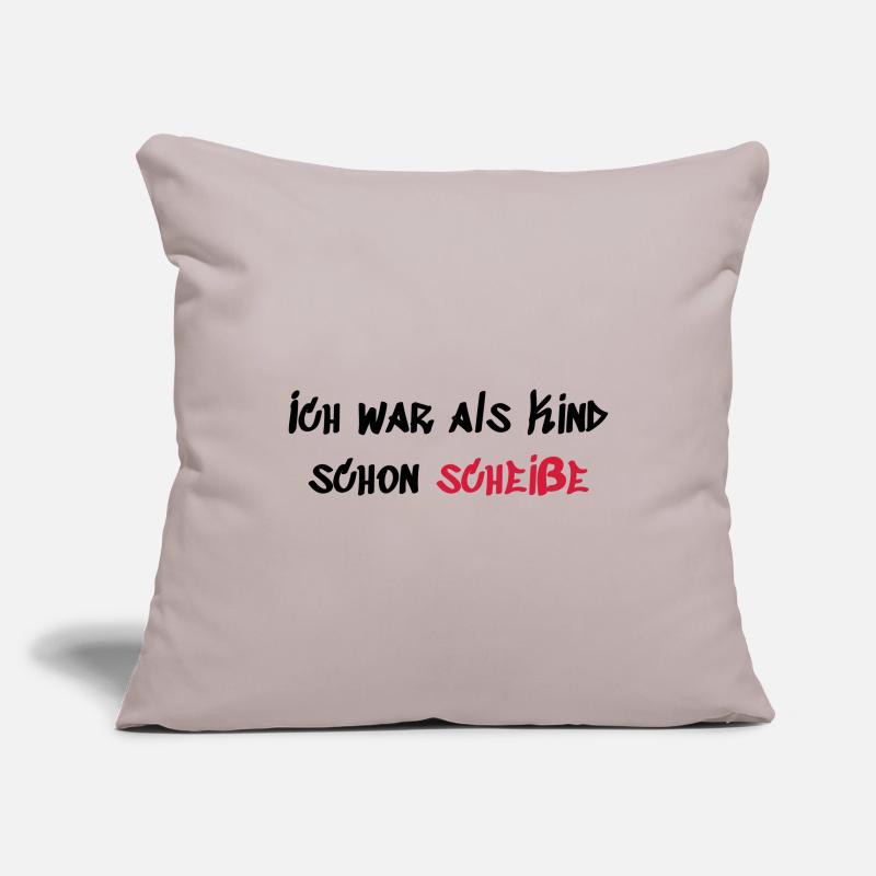 Als Kind schon Scheiße Sofakissenbezug 45 x 45 cm