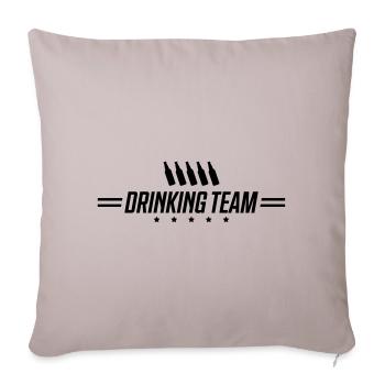 drinking team linie - Housse de coussin décorative 45 x 45 cm - taupe clair - Devant
