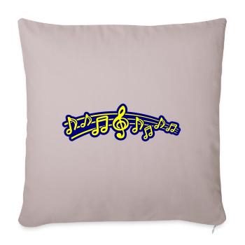 Musical Notes Symbol Music - Sofa pillowcase 17,3'' x 17,3'' (45 x 45 cm) - light taupe - Front
