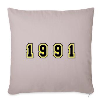 1991 Year Number - Sofa pillowcase 17,3'' x 17,3'' (45 x 45 cm) - light taupe - Front