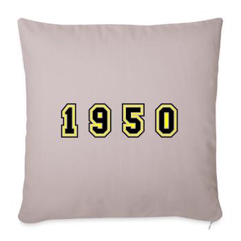 Numéro de l’année 1950 - Housse de coussin décorative 45 x 45 cm - taupe clair - Devant