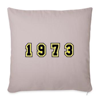 Numéro de l’année 1973 - Housse de coussin décorative 45 x 45 cm - taupe clair - Devant