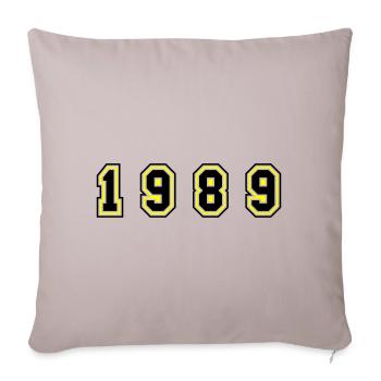 1989 Year Number - Sofa pillowcase 17,3'' x 17,3'' (45 x 45 cm) - light taupe - Front