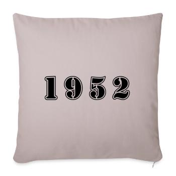 1952 year birthday - Sofa pillowcase 17,3'' x 17,3'' (45 x 45 cm) - light taupe - Front