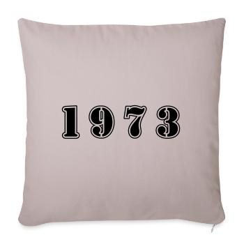 1973 anniversaire - Housse de coussin décorative 45 x 45 cm - taupe clair - Devant