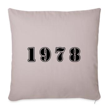 1978 anniversaire - Housse de coussin décorative 45 x 45 cm - taupe clair - Devant