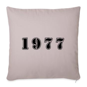 1977 year birthday - Sofa pillowcase 17,3'' x 17,3'' (45 x 45 cm) - light taupe - Front
