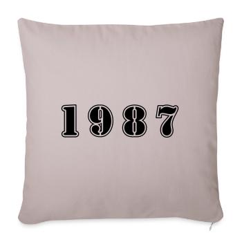 1987 anniversaire - Housse de coussin décorative 45 x 45 cm - taupe clair - Devant