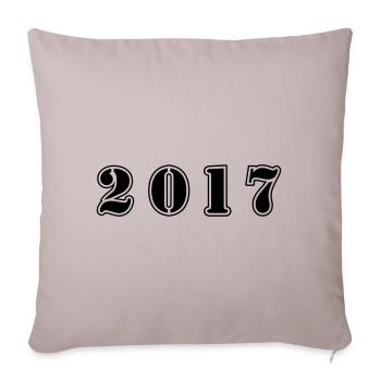 2017 year birthday - Sofa pillowcase 17,3'' x 17,3'' (45 x 45 cm) - light taupe - Front