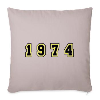 1974 Year Number - Sofa pillowcase 17,3'' x 17,3'' (45 x 45 cm) - light taupe - Front