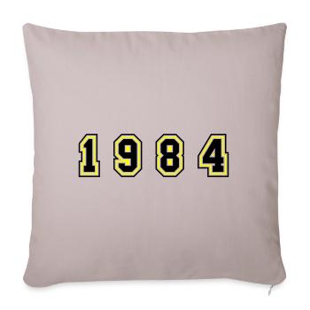 Numéro de l’année 1984 - Housse de coussin décorative 45 x 45 cm - taupe clair - Devant