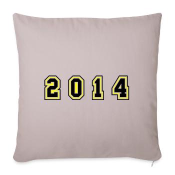 Numéro de l’année 2014 - Housse de coussin décorative 45 x 45 cm - taupe clair - Devant