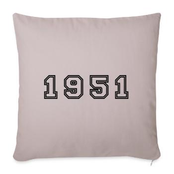 1951 Year Number - Sofa pillowcase 17,3'' x 17,3'' (45 x 45 cm) - light taupe - Front