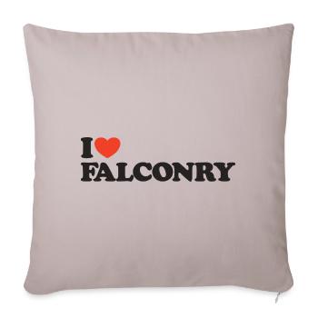 I love Falconry Heart Shirt - Sofa pillowcase 17,3'' x 17,3'' (45 x 45 cm) - light taupe - Front