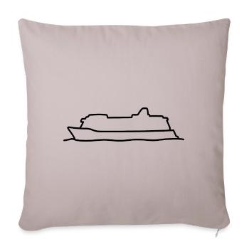 Kontur Kreuzfahrtschiff - Bateau de croisière - Housse de coussin décorative 45 x 45 cm - taupe clair - Devant