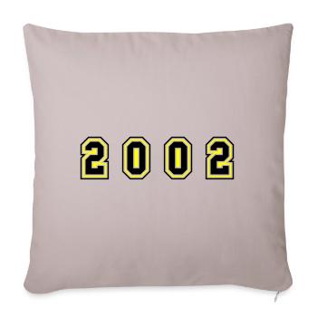Numéro de l’année 2002 - Housse de coussin décorative 45 x 45 cm - taupe clair - Devant