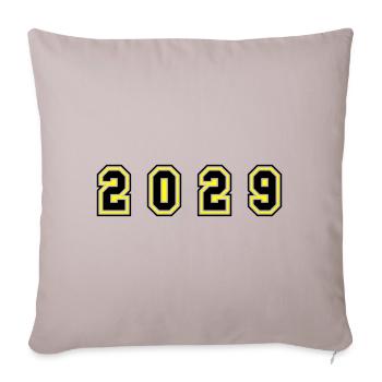 2029 Year Number - Sofa pillowcase 17,3'' x 17,3'' (45 x 45 cm) - light taupe - Front