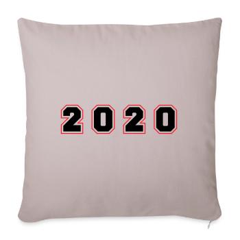 Numéro de l’année 2020 - Housse de coussin décorative 45 x 45 cm - taupe clair - Devant