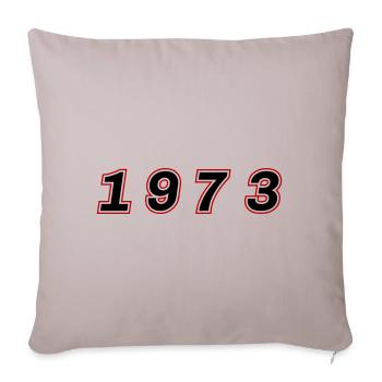 Numéro de l’année 1973 - Housse de coussin décorative 45 x 45 cm - taupe clair - Devant