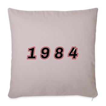 Numéro de l’année 1984 - Housse de coussin décorative 45 x 45 cm - taupe clair - Devant