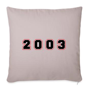 2003 Year Number - Sofa pillowcase 17,3'' x 17,3'' (45 x 45 cm) - light taupe - Front