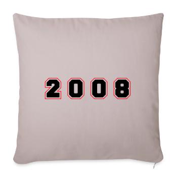 2008 Year Number - Sofa pillowcase 17,3'' x 17,3'' (45 x 45 cm) - light taupe - Front