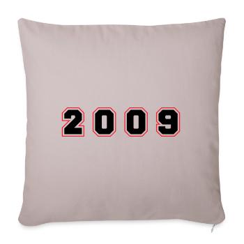 2009 Year Number - Sofa pillowcase 17,3'' x 17,3'' (45 x 45 cm) - light taupe - Front