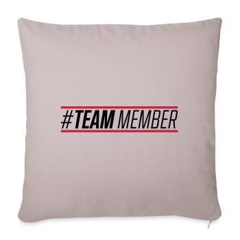 team member stroke - Sofa pillowcase 17,3'' x 17,3'' (45 x 45 cm) - light taupe - Front