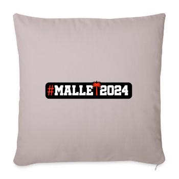 Malle 2024 - Housse de coussin décorative 45 x 45 cm - taupe clair - Devant