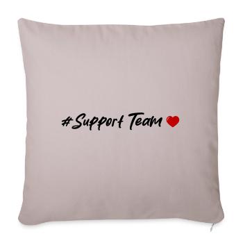 Support Team Herz - Sofakissenbezug 45 x 45 cm - helles Taupe - Vorne