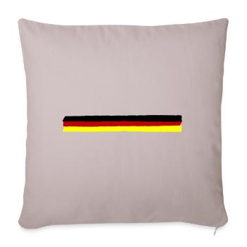 Deutschland Flagge Symbol Linie - Sofakissenbezug 45 x 45 cm - helles Taupe - Vorne
