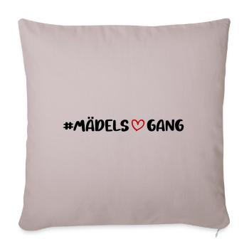 Équipe de gangs de filles Coeur de femmes - Housse de coussin décorative 45 x 45 cm - taupe clair - Devant