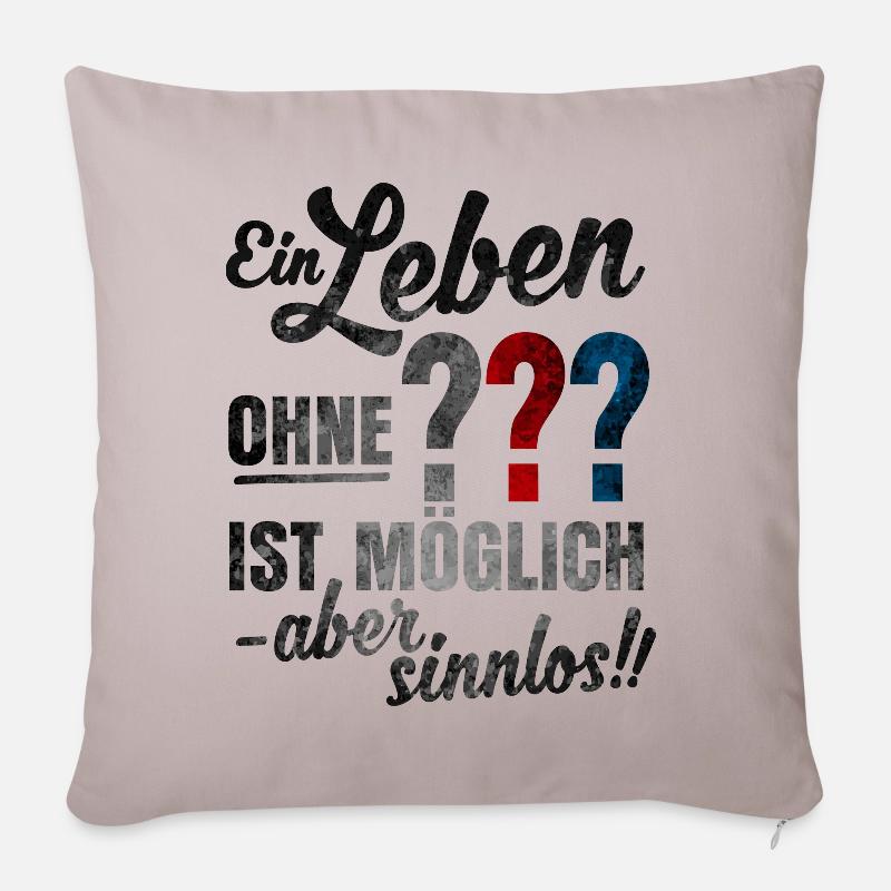 Die Drei ??? Spruch - Sofakissenbezug 45 x 45 cm - helles Taupe