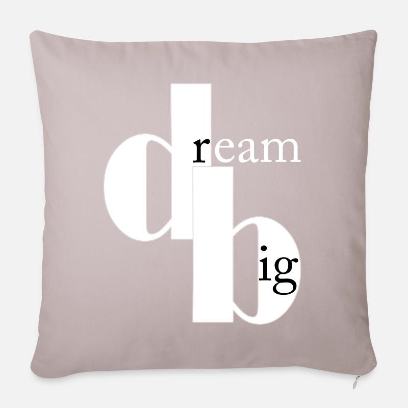 rêver grand - Housse de coussin décorative 45 x 45 cm - taupe clair